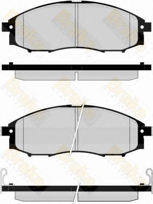 BRAKE ENGINEERING pa1590 -  Комплект тормозных колодок, дисковый тормоз